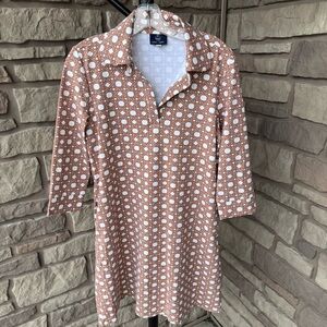 Sailor Sailor Brown Nautical Inspired Collared Dress